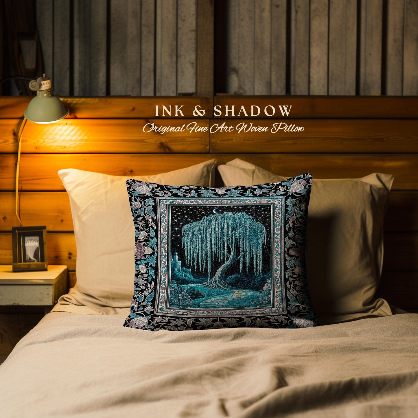 Mystic Weeping Willow Decorative Tree Cushion Tapestry Throw Pillow