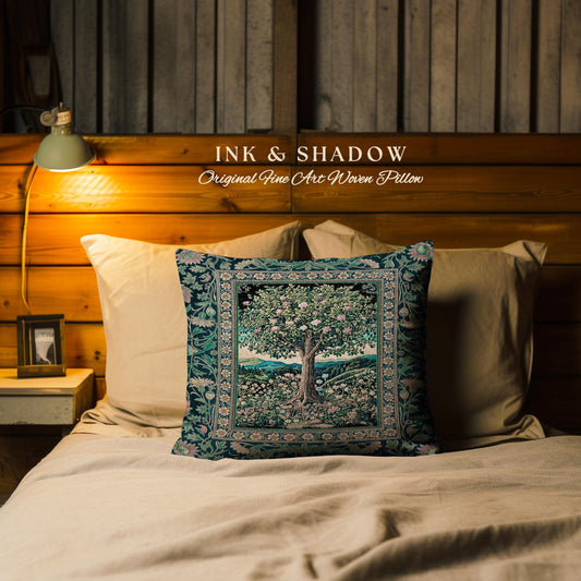 Countryside Sunset Tree of Life Decorative Cushion Tapestry Throw Pillow