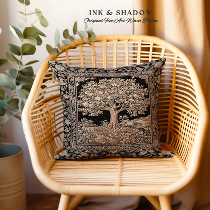 Muted Tones Eclectic Tree of Life Decorative Cushion Tapestry Throw Pillow