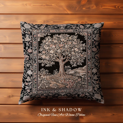 Muted Tones Eclectic Tree of Life Decorative Cushion Tapestry Throw Pillow