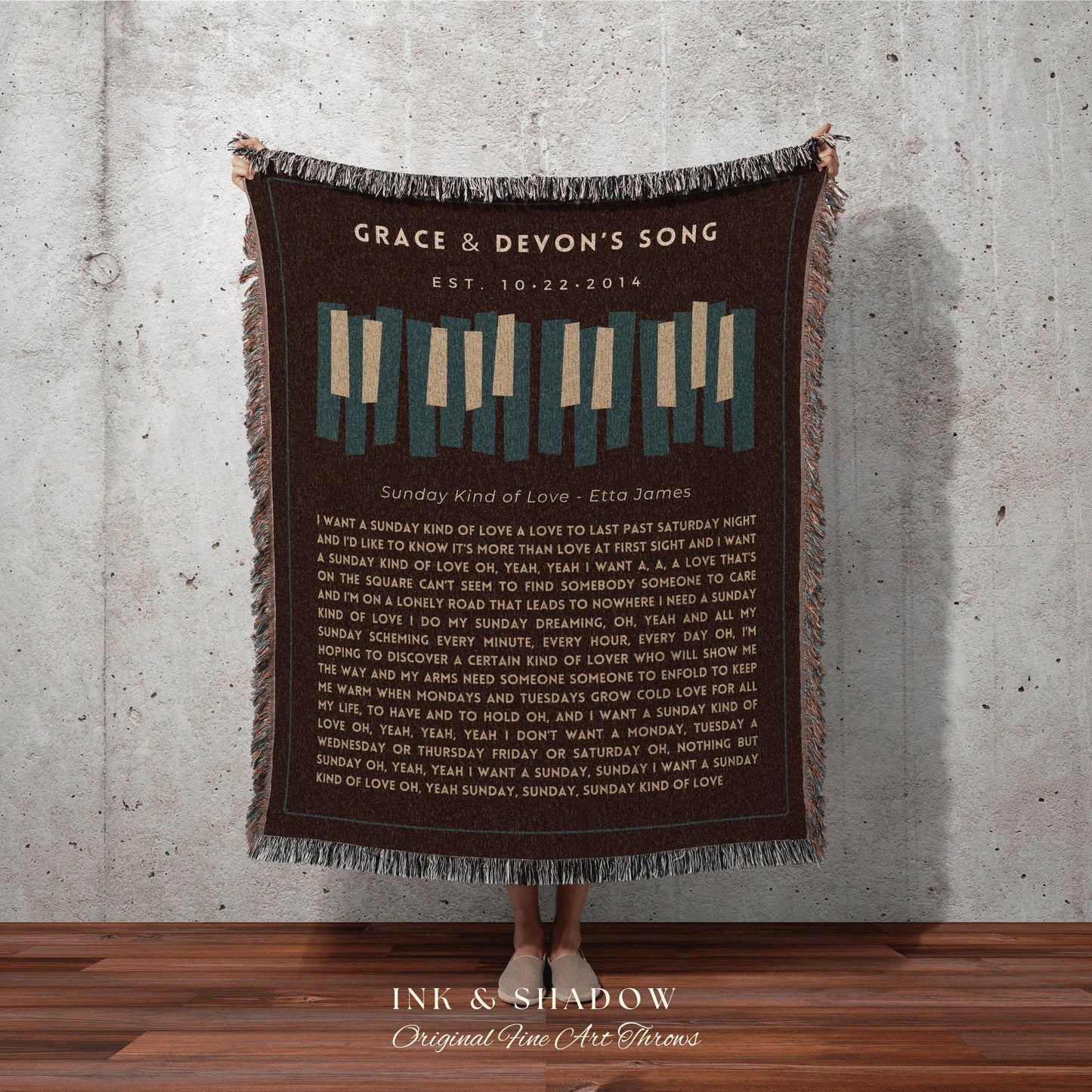 Music Blanket Custom Song | Custom Song Gift Best Friend Blanket Our Song Tapestry Woven Blanket Our Song First Dance Wedding Sentimental |