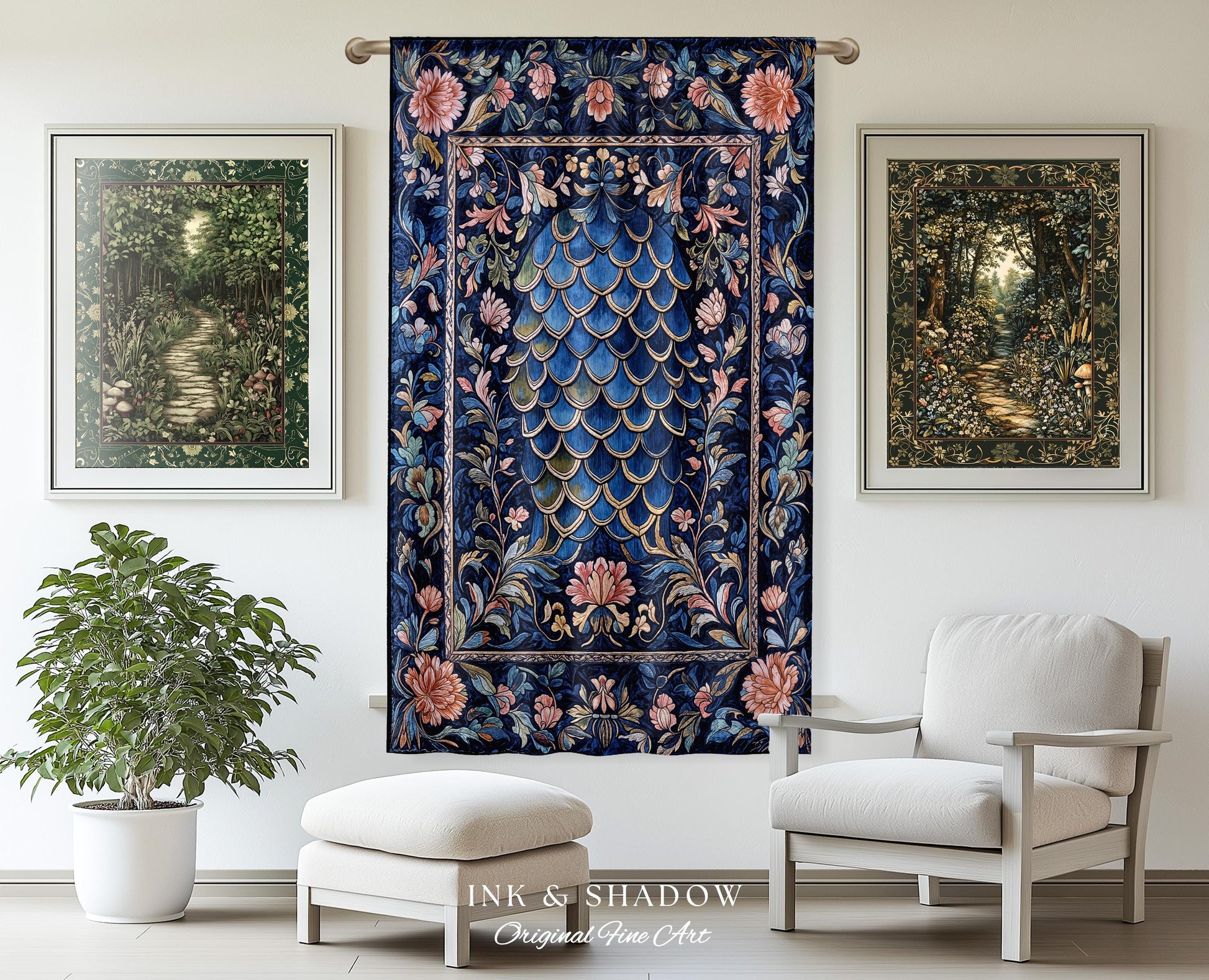 Mystic Academia Dragon Scale Window Curtain
