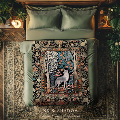 Rustic Scandinavian Home Tapestry | Boho Woodland Room Decor Whimsical Cottagecore Elegance Homey Aesthetic Magical Woven Throw Blanket |