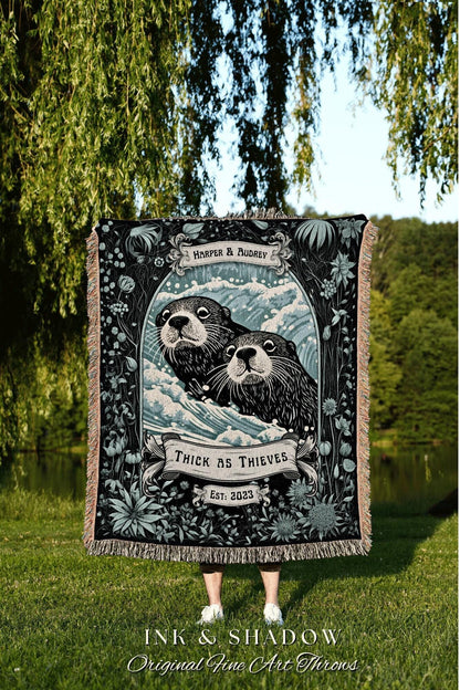 You're my Otter Half Couples Blanket Personalized Anniversary Gift Significant Otter Woven Blanket 2nd Anniversary Gift Cute Couples Gift