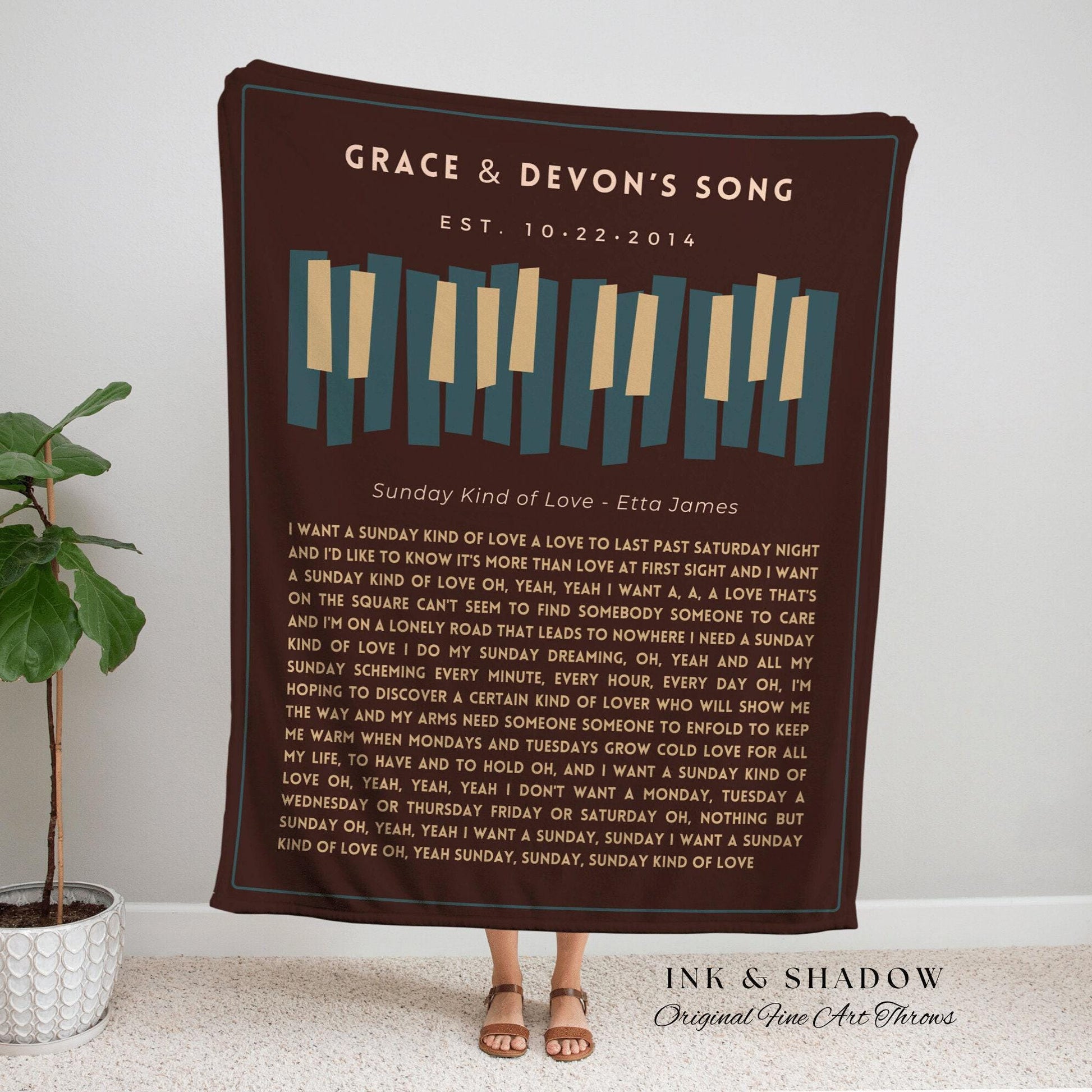 Music Blanket Custom Song | Custom Song Gift Best Friend Blanket Our Song Tapestry Woven Blanket Our Song First Dance Wedding Sentimental |