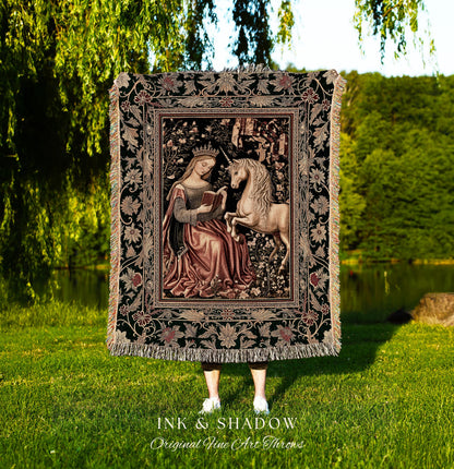Baroque Storybook Rustic Wall Tapestry | Storybook Royalcore Decor Dark Romantic Cottagecore Tapestry Gothic Princess Woven Home Accent |