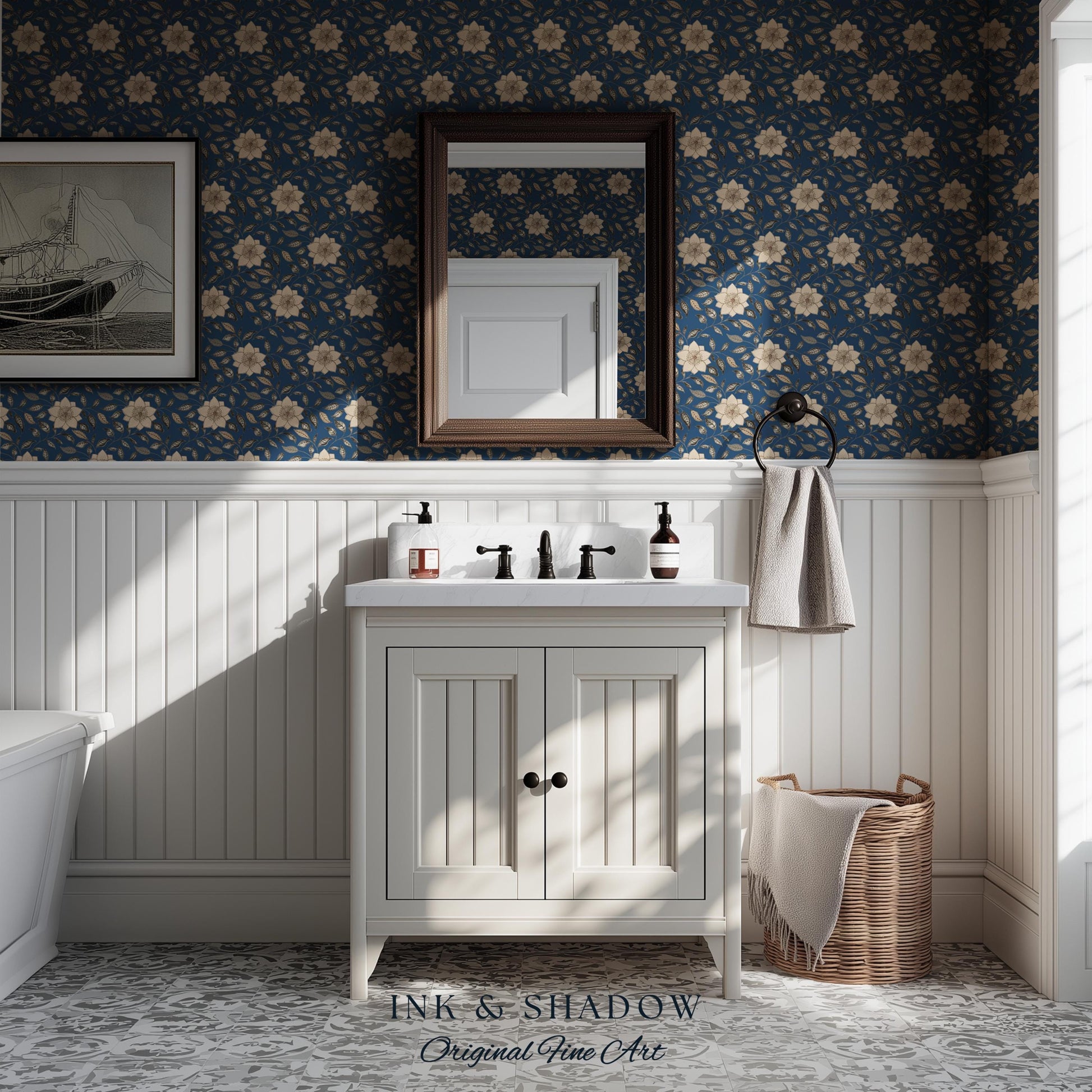 Luxury Wallpaper for Elegant Home | French Bedroom Cottagecore Chateau Renter Friendly Peel and Stick Wall Paper Victorian Home Decor