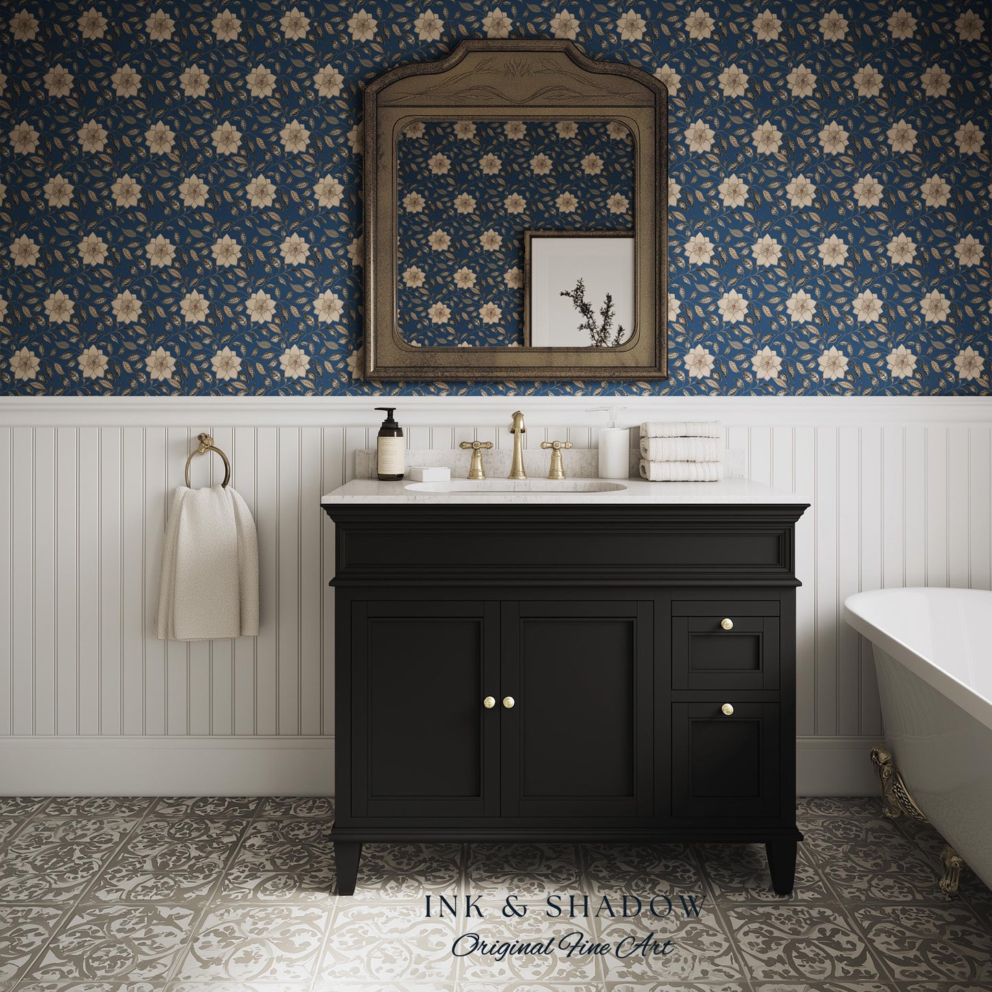Luxury Wallpaper for Elegant Home | French Bedroom Cottagecore Chateau Renter Friendly Peel and Stick Wall Paper Victorian Home Decor