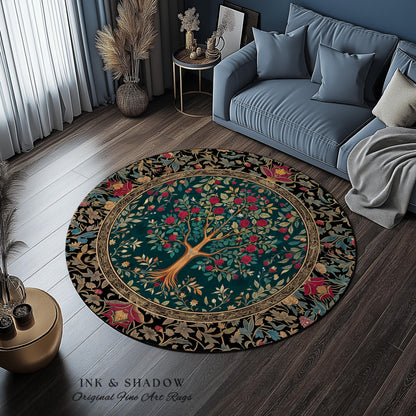 Blooming Roses Romantic Rococo Area Rug | Vintage Botanical Accent Rug Ornate Border Victorian Folk Art Medieval Maximalist Room Decor |