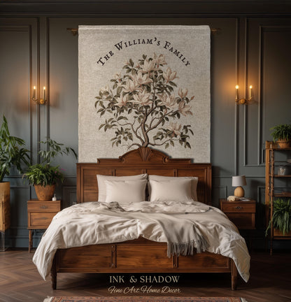 Vintage Family Tree Blanket | Family Name Blanket Custom Family Tree Gift Unique Gift for Mom Personalized Family Name Gift Personalized |