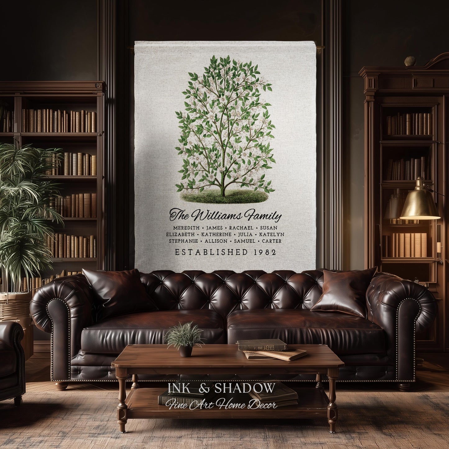 Grandparents Gift Personalized Family Tree Blanket Custom Family Gift Meaningful | Wedding Gift Sentimental Gift for Family Tree Wall Art |