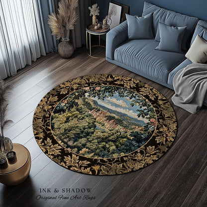Fantasy Castle Botanical Area Rug | Fairycore Princess Bedroom Woodland Moody Medieval Woodland Fairytale Whimsy Whimsigothic Home Decor |