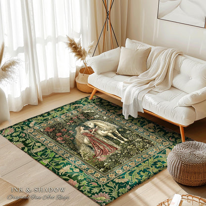 Fantasy Fairytale Princesscore Area Rug | Soft Fantasy Regency Cottagecore Bedroom Dark Romantic Home Decor Enchanted Rustic Storybook |