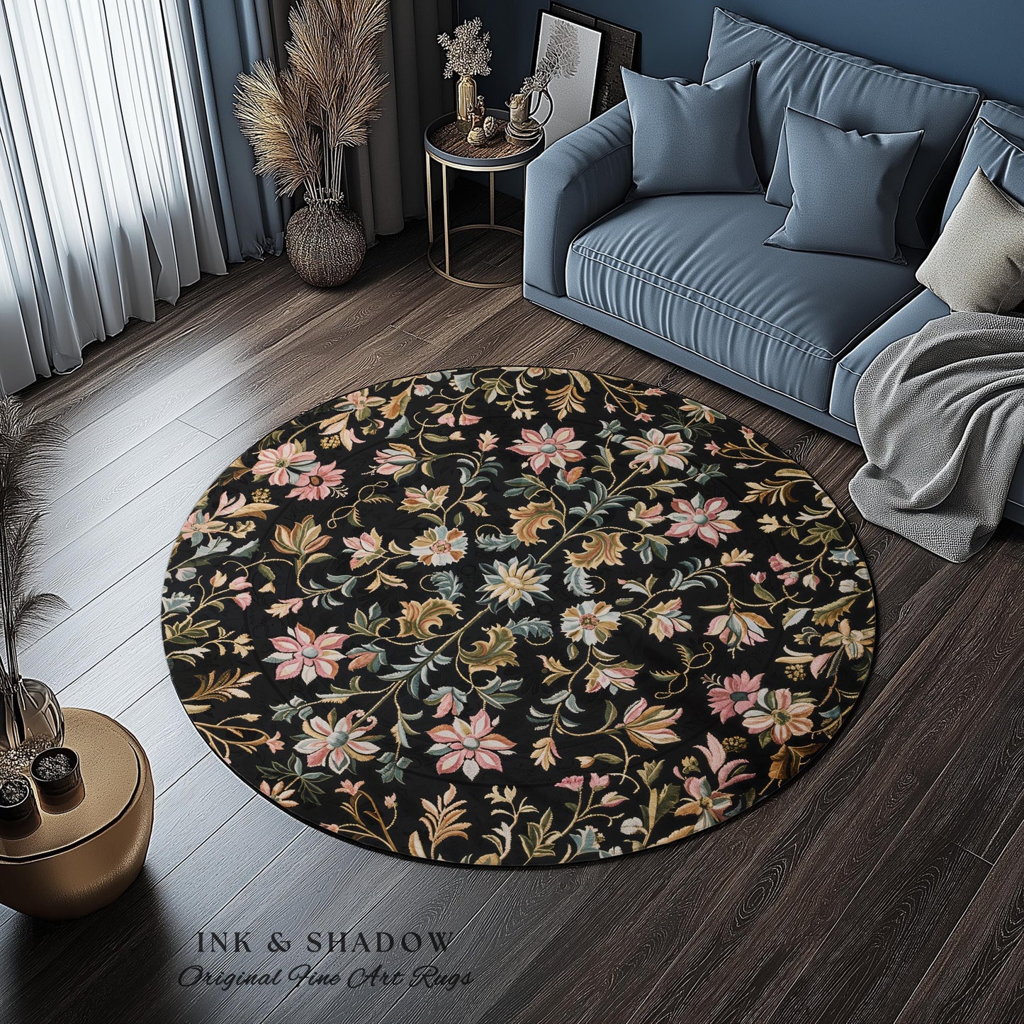 Pastel Baroque Floral Fairycore Rug | Soft Cottagecore Whimsical Wildflower Decor Vintage Fairytale Aesthetic Romantic Victorian Accent Art