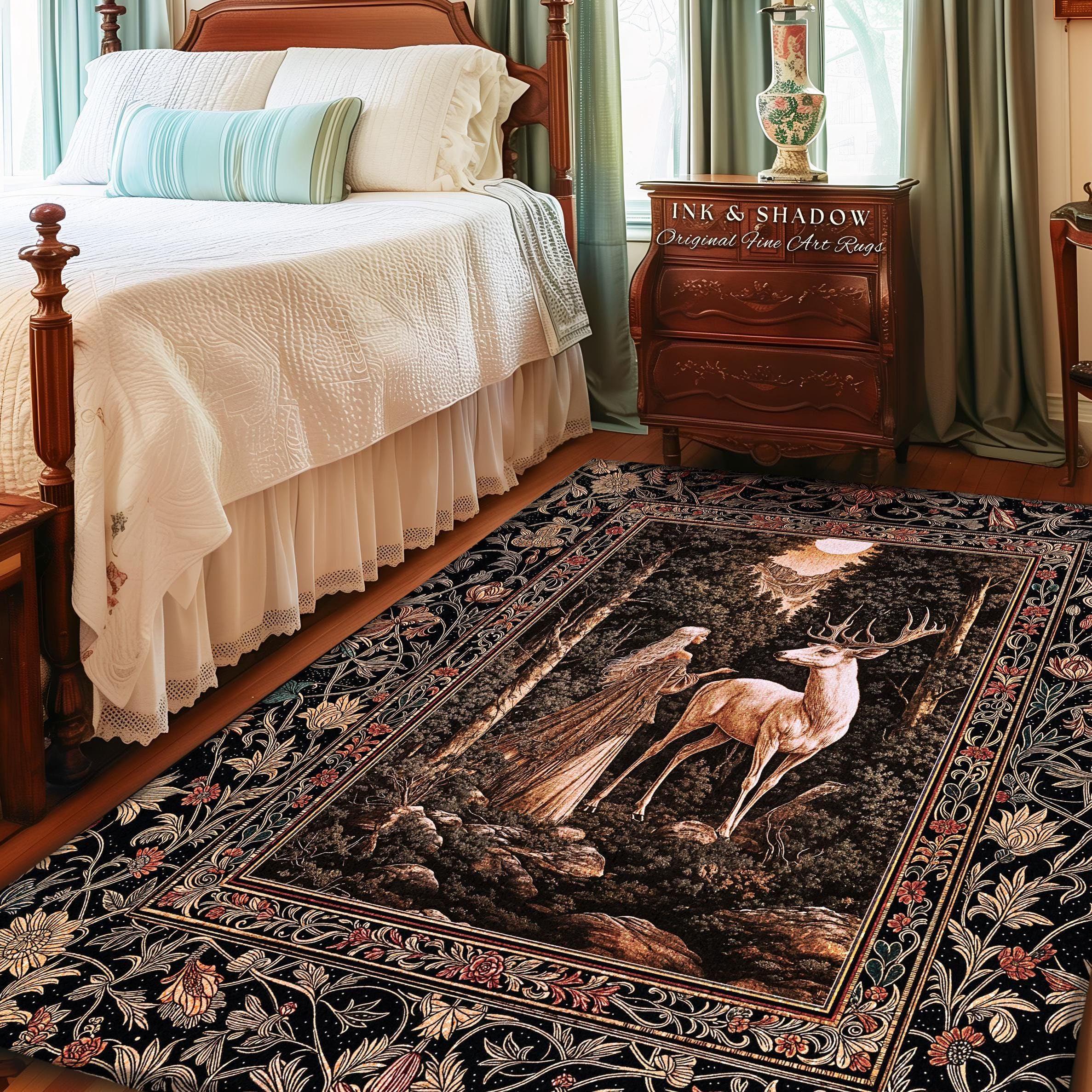 Gothic Woodland Fantasy Accent Rug | Folklore inspired Nature