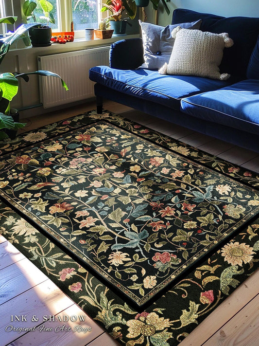 Bedroom Floor Mat Cottagecore | Bohemian Aesthetic Living Room Home Decor Rustic Housewarming Gift Cottagecore Earth Tone Bedroom Decor