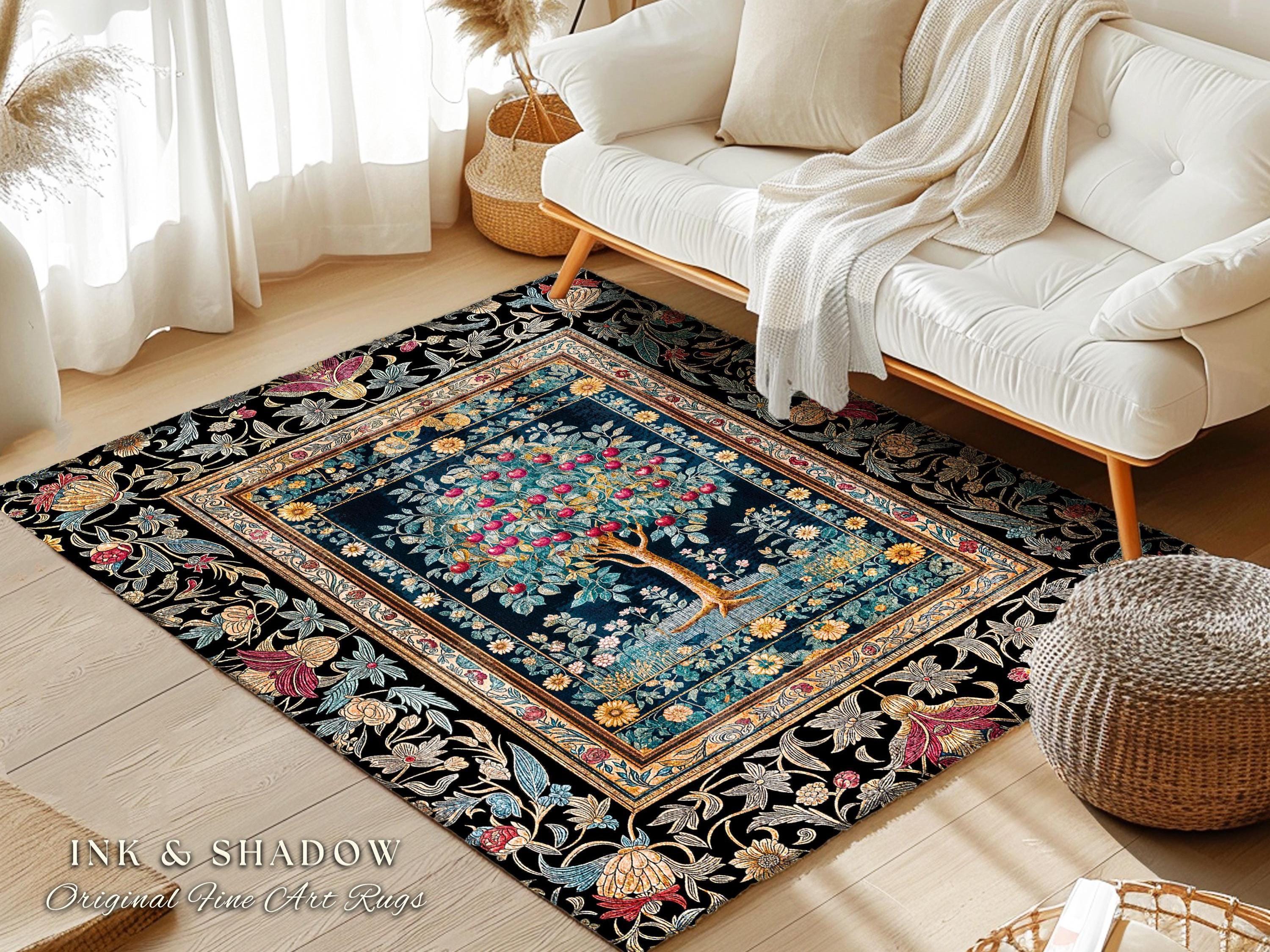 Moody Cottagecore Tree of Life Rug | Cherry Aesthetic Woodland Folklore ...