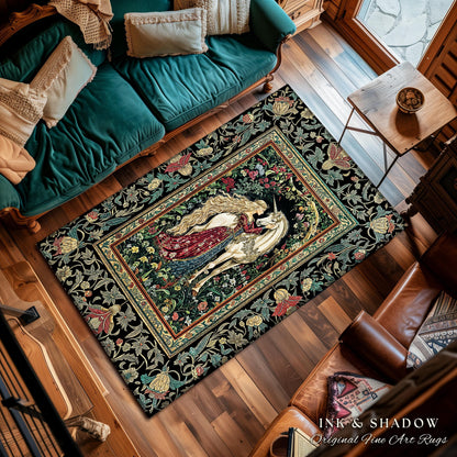 Baroque Fantasy Rustic Area Rug | Rococo Coquette Bedroom Decor Dark Royalcore Home Accent Rug Medieval Storybook Gothic Aesthetic Style |