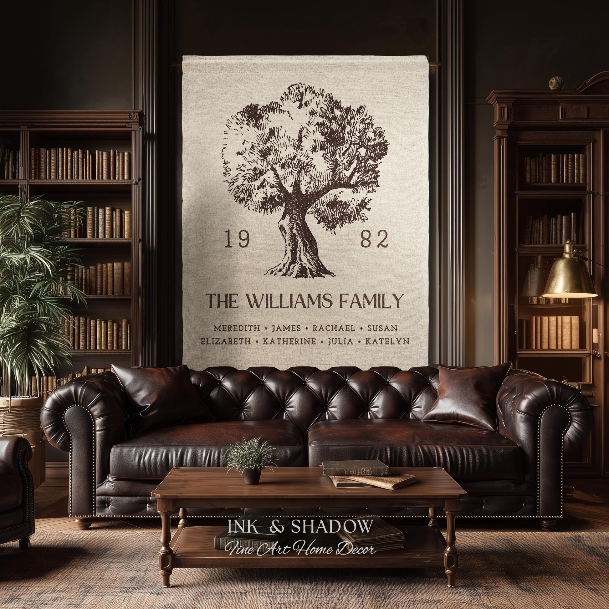 Anniversary Gift Personalized Family Tree Wall Art Blanket Custom Family Gift Meaningful | Wedding Gift Sentimental Gift for Mother in Law |