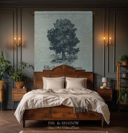 Custom Family Tree Blanket Woven Tapestry | Family Tree Wall Art Blanket Custom Family Gift | Sentimental Gift for Grandmother Personalized