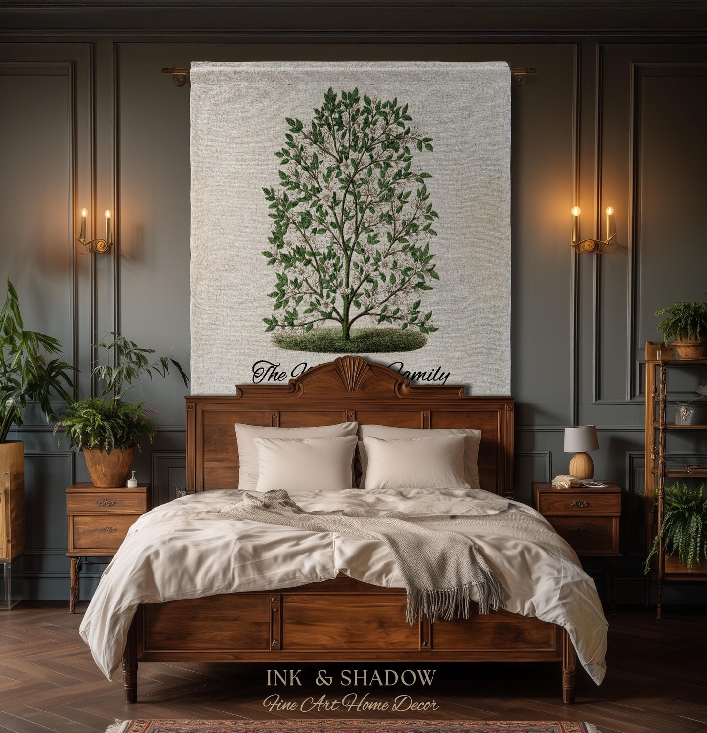 Grandparents Gift Personalized Family Tree Blanket Custom Family Gift Meaningful | Wedding Gift Sentimental Gift for Family Tree Wall Art |