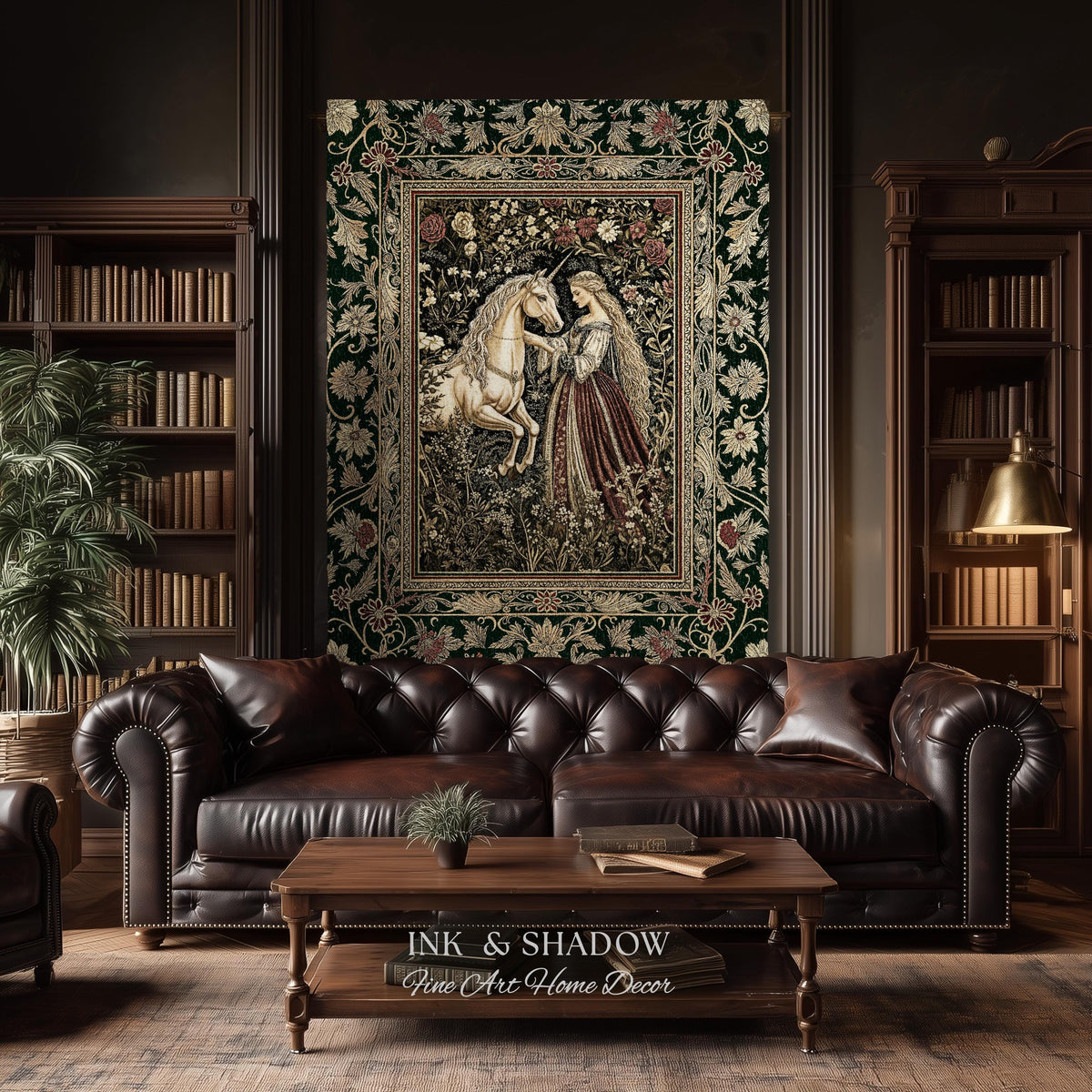 Renaissance Fairytale Floral Throw Blanket | Baroque Cottagecore Aesthetic Literary Goth Tapestry Regal Princesscore Bedroom Decor Medieval