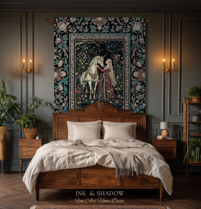 Rustic Fairytale Dark Teal Throw Blanket | Rococo Baroque Inspired Decor Medieval Princesscore Woven Tapestry Dreamy Fantasy Bedroom Style |