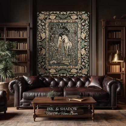 Magical Aesthetic Wildflower Throw Blanket | Ethereal Pastel Fairycore Mystic Medieval Woven Wall Tapestry Forest Spirits Dreamy Fairytale |