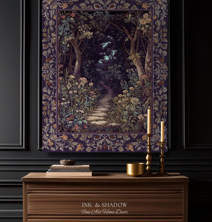 Magical Woodland Mushroom Tapestry | Fairytale Theme Woodland Botanical Aesthetic Whimsical Home Blanket Woven Bedroom Housewarming Gift |