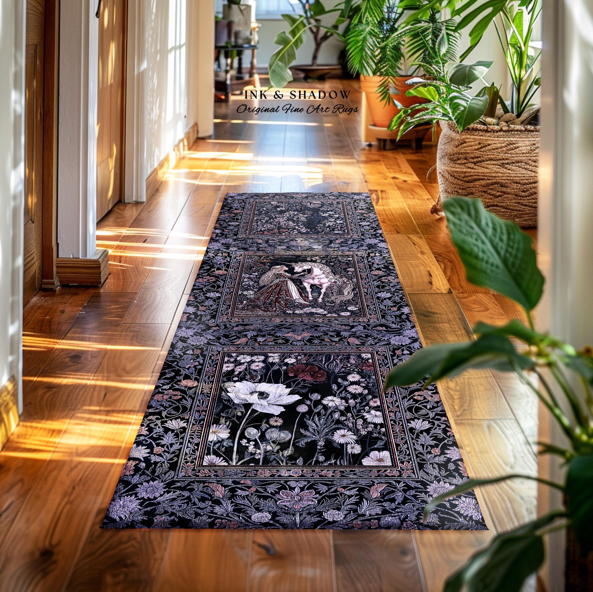 Enchanted Lavender Mystic Area Rug | Pastel Rococo Princesscore Decor Gothic Fairytale Home Decor Area Rug Storybook Dark Cottagecore Style