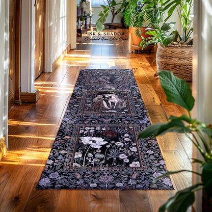 Enchanted Lavender Mystic Area Rug | Pastel Rococo Princesscore Decor Gothic Fairytale Home Decor Area Rug Storybook Dark Cottagecore Style