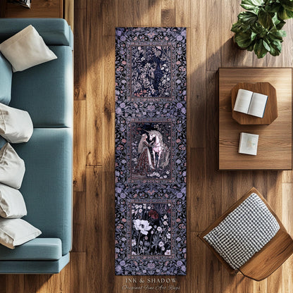 Enchanted Lavender Mystic Area Rug | Pastel Rococo Princesscore Decor Gothic Fairytale Home Decor Area Rug Storybook Dark Cottagecore Style