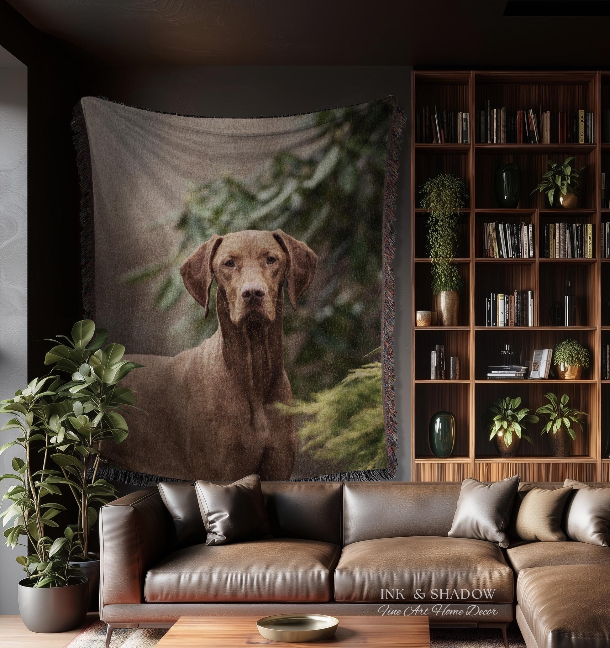 Meaningful Memorial Woven Dog Tapestry | Custom Portrait Personalized Photo Throw Blanket Keepsake Memory Wall Art Pet Lover Sympathy Gift