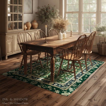 Muted Green Boho Round Area Rug | Rustic Aesthetic Living Room Pastel Green Home Decor Housewarming Gift Cottagecore Green Bedroom Floor Mat